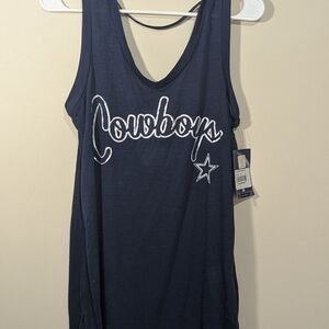 Dallas Cowboys Women’s Cover Up Tank Dress Medium NFL Team Apparel Navy Swim Cov